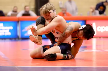 Wrestling Opens Weekend with 25-12 Loss to Columbia Image