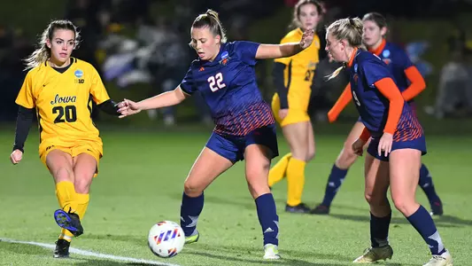 Bucknell at Iowa first round NCAA women’s soccer at the Iowa Soccer Complex in Iowa City, Iowa on Friday, November 10, 2023. (Cliff Jette/Freelance)