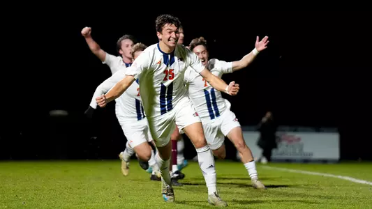 Men's Soccer Goal Celebration