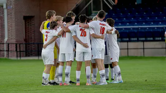 Men's Soccer Team Huddle