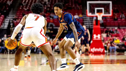 Images from the Bucknell Bison vs Maryland Terrapins mens basketball matchup on Wednesday, November 27 2024 at Xfinity Center, in College Park,MD. The Bison started slow and battled hard all the way to the end but the Terps picked up a 91-67 win.