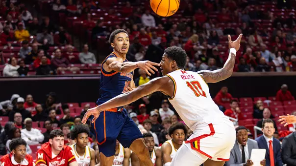 Images from the Bucknell Bison vs Maryland Terrapins mens basketball matchup on Wednesday, November 27 2024 at Xfinity Center, in College Park,MD. The Bison started slow and battled hard all the way to the end but the Terps picked up a 91-67 win.