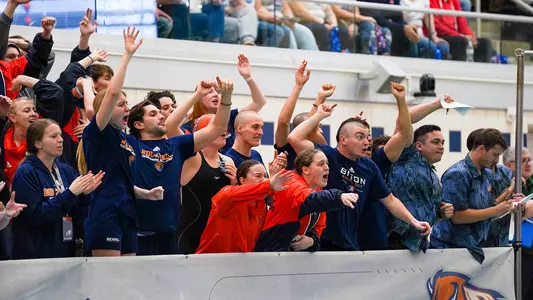 Team Cheering at Patriot League Championships