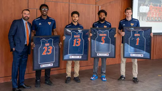 Men's Basketball Seniors at Awards Banquet
