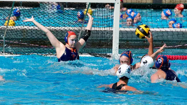 Tamara Torkos defending the goal