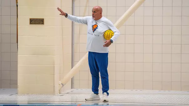 John McBride on pool deck