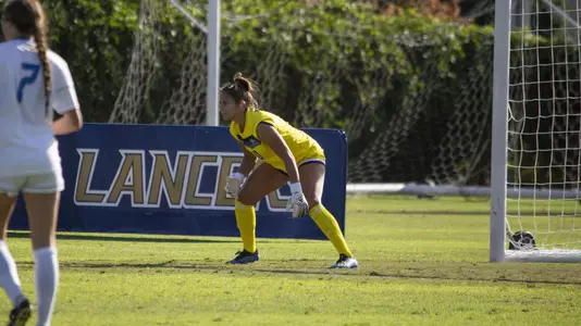 Carissa Christensen finishes with 12 saves to keep CBU women's soccer in the game against Kansas City.
