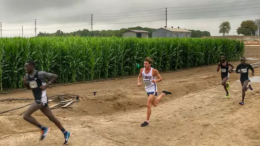 Simon Bedard races through the UCR course.