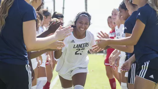 Desarae Felix scores two goals and assists on the third in CBU's 3-1 victory over Hope International.