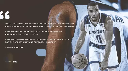 Milan Acquaah Declares for NBA Draft