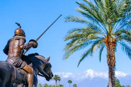 Lancer Statue Palm Tree Maountains