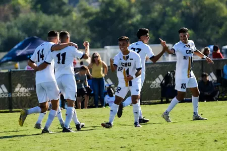 SJSU mens soccer goal Gonzalez
