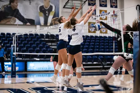 Chandler Gorman and Sydney Marks block
