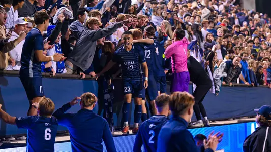 MSoc with Crowd at USD NCAA Win