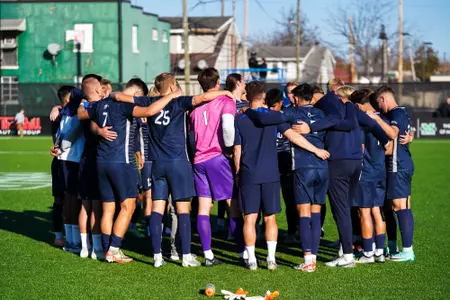 MSoc postgame at Marshall