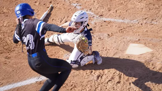 Val play at the plate at UCR