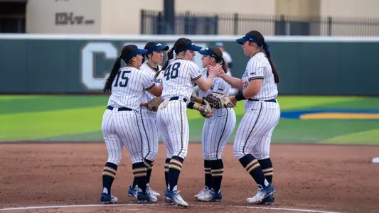 Softball Pitchers Huddle