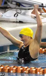 Record-Setting Cal Swims Into First Place at NCAAs