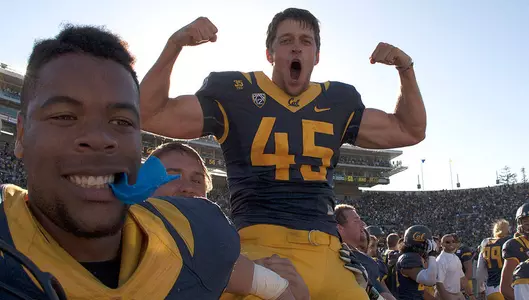 James Langford celebrates game-winning kick vs. Colorado 9/27/14
