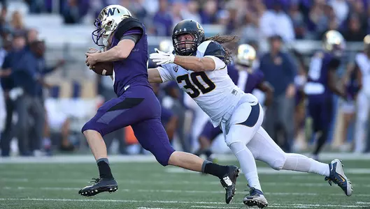 Jake Kearney quarterback sack at Washington.