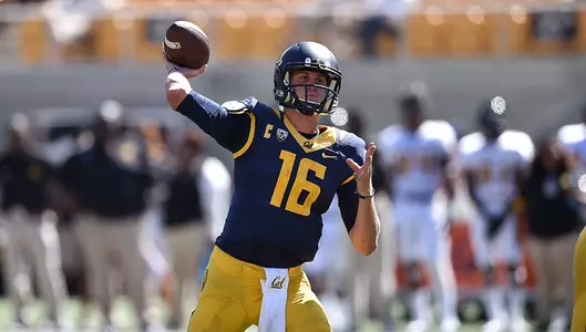 Jared Goff passes downfield against Grambling.