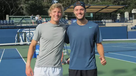 Andre Goransson (left) and Sem Verbeek (right) lost in the Berkeley Futures doubles final.
