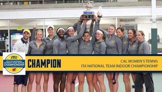 Cal celebrates its first national indoor championship.