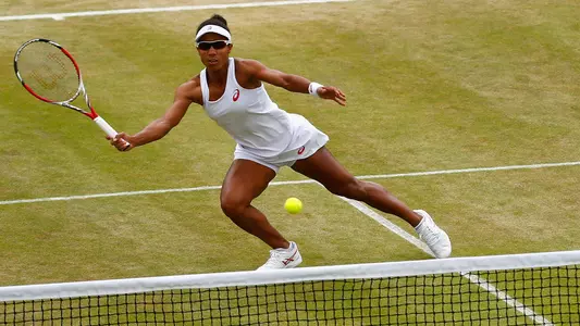 Raquel Kops-Jones in the 2015 Wimbledon doubles quarterfinals