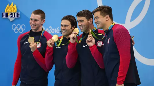 Ryan Murphy, Cody Miller, Michael Phelps, Nathan Adrian