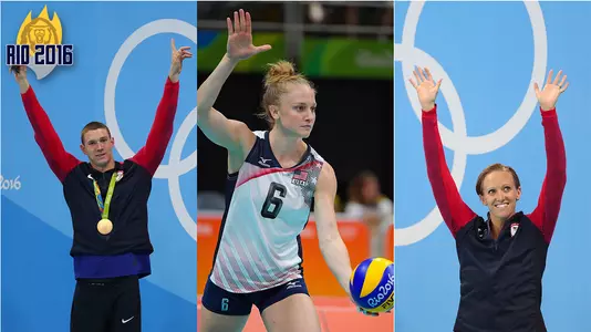 Ryan Murphy, Carli Lloyd and Dana Vollmer