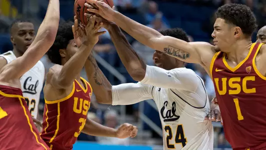 January 4, 2018;
Haas Pavilion, Berkeley, California, USA;
Men's Basketball: USC Trojans at California Golden Bears
Marcus Lee (24)
Photo credit: Al Sermeno- KLC fotos