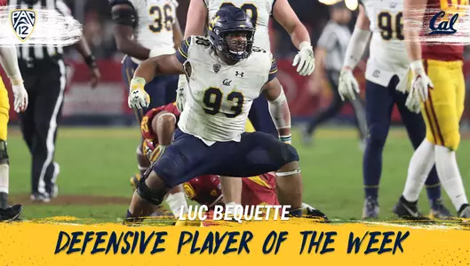 2018-11-12 Luc Bequette Pac-12 Defensive Player Of The Week