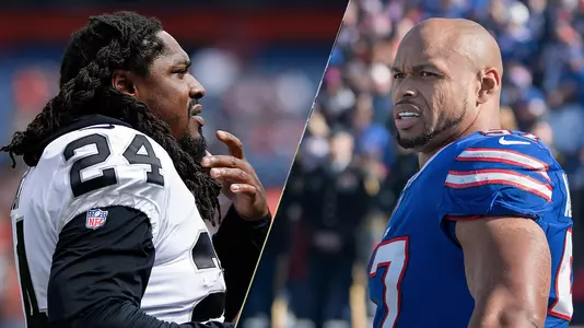 2018-12-06 Marshawn Lynch And Lorenzo Alexander Walter Payton NFL Man Of The Year Nominees