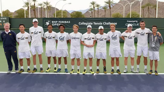 The Bears after winning the final of the BNPPO Collegiate Tennis Challenge in Indian Wells.