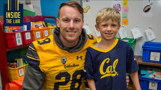 Patrick Laird with young Cal fan Patrick Sproul