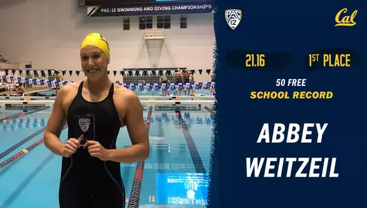 Abbey Wetizeil 50 free Pac-12 champion