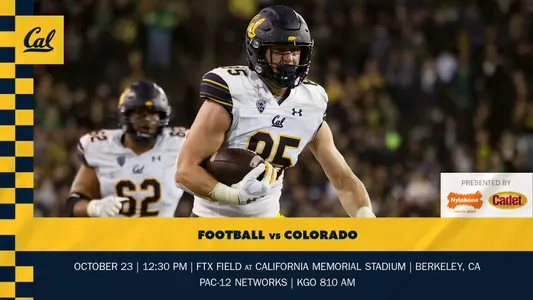 Jake Tonges - Cal-Colorado pregame graphic 2021