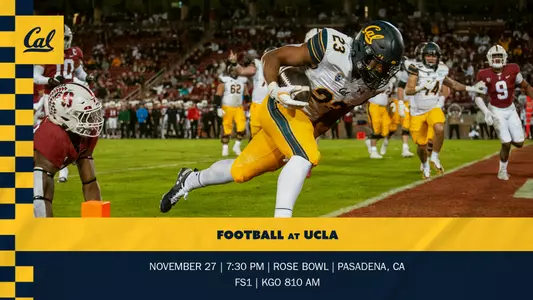 2021-11-27 Marcel Dancy Cal Faces UCLA At Rose Bowl Saturday