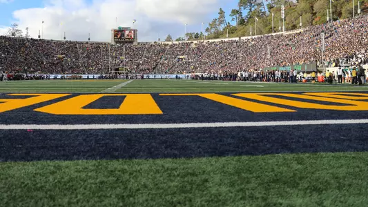 California Memorial Stadium low angle end zone