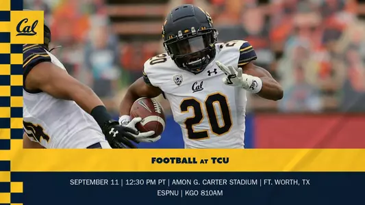 Cal at TCU football gameday graphic