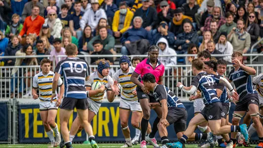 Max Murphy runs head on into BYU defenders