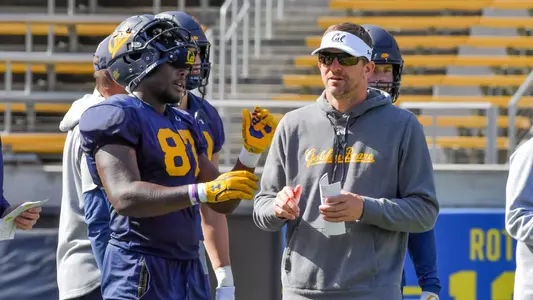 2022-04-06 Jermaine Terry II Justin Wilcox Cal Gets Spring Ball Underway