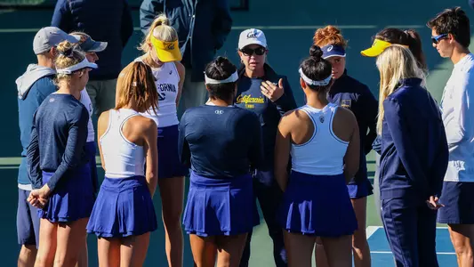 Huddle during match vs. Princeton