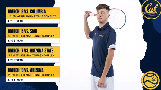 Ryder Jackson, preview graphic vs. 4 opponents starting with Columbia