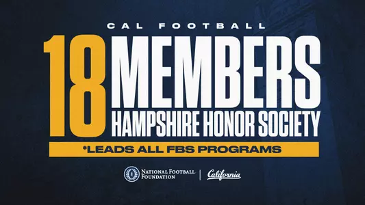 2023-04-12 Cal Leads FBS With 18 In New Hampshire Honor Society