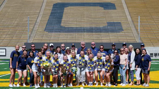 2023-04-28 2023 Senior Class Brooke Baker, Siena Davies, Olivia Dey, Riley Drullinger, Maya Lawliss, Quinnlyn Mason, Kelly McIntyre, Amanda Morse and Kacie Riggs Cal’s Regular-Season Ends With 18-8 Loss To Stanford