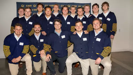 Representatives of Cal Rugby at the Academic Honors Luncheon