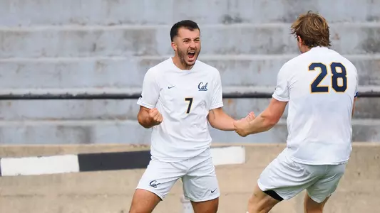 Evan Davila celebrates with Wyatt Meyer