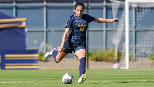 September 28, 2023; Berkeley, California, USA; Women's Soccer; California Golden Bears vs Arizona Wildcats at Edwards Stadium. Malia McMahon (14). Mandatory credit: Robert Edwards/KLC fotos