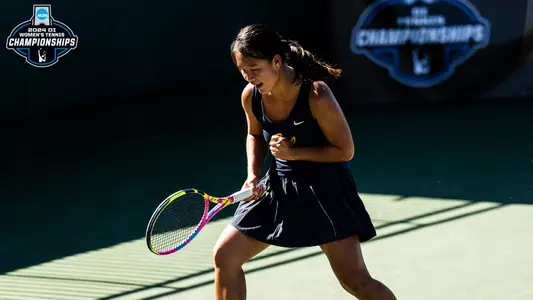 Lan Mi wins her first NCAA singles first-round match in Waco